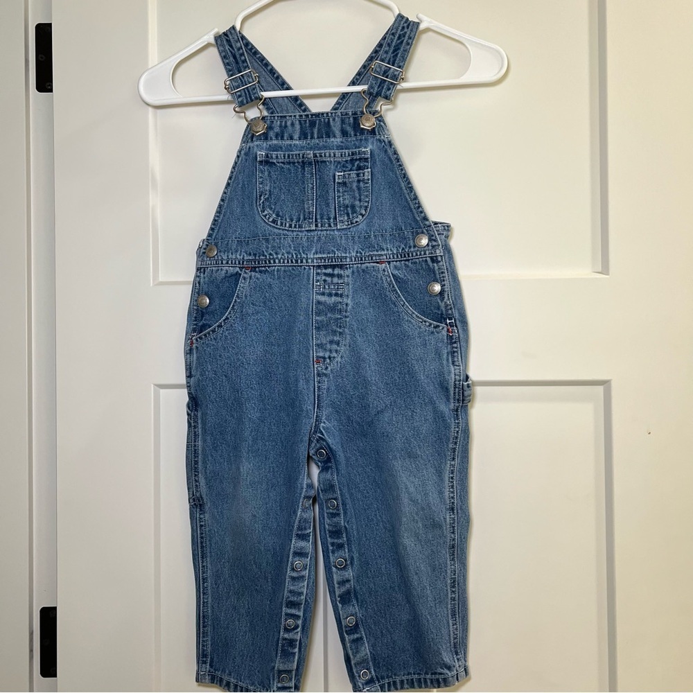 VINTAGE The Perfect Fit CLASSIC Baby Gap Denim Jean Bib Overalls 2 Years